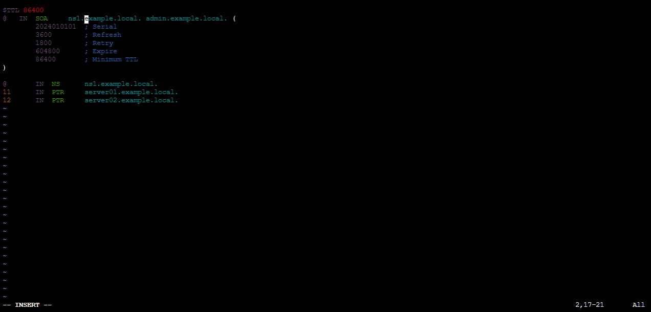 逆引き参照ゾーン作成