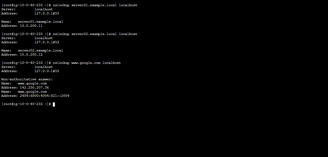 名前解決確認(localhost)