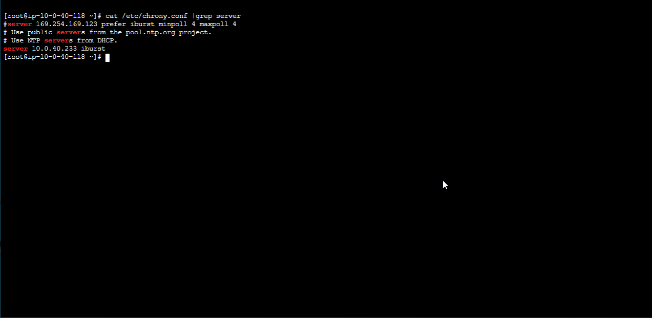 chronyクライアントの向き先設定